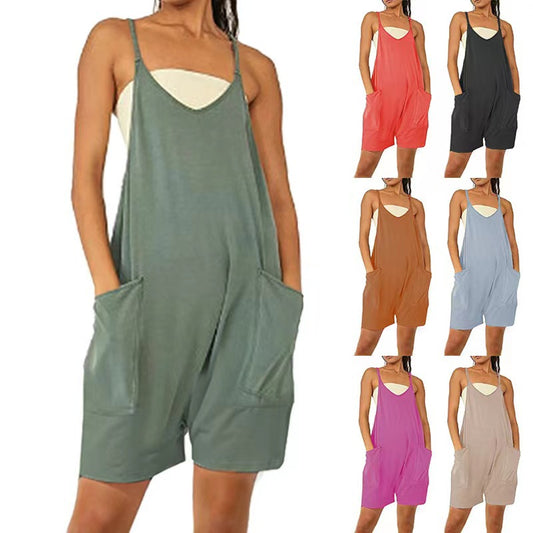 Sleeveless Romper with Pockets (Buy 2 Free Shipping)