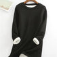 Women‘s NEW Casual Cotton Round Neck Solid Sweatshirt (S-5XL)