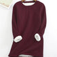 Women‘s NEW Casual Cotton Round Neck Solid Sweatshirt (S-5XL)