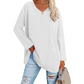 （Hot Sale）Women's loose long sleeve fashion V-neck knit top